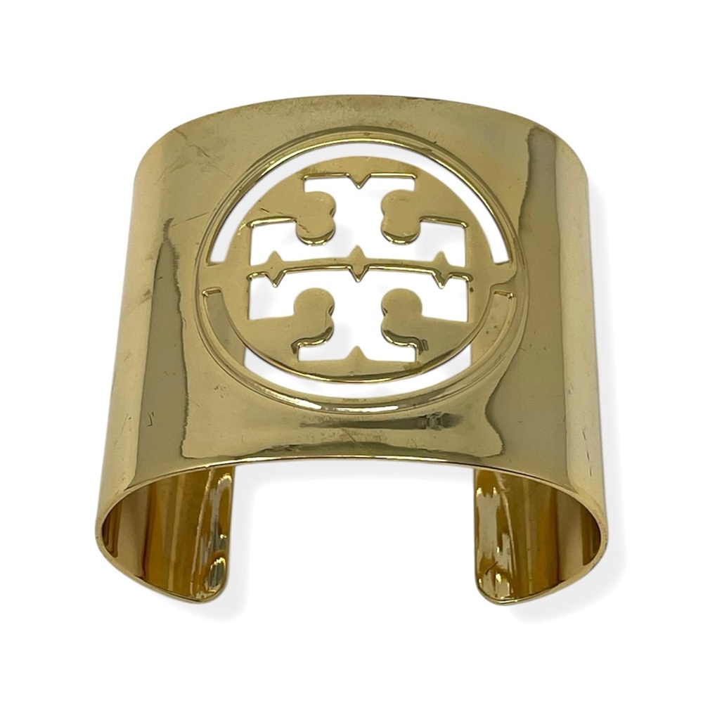 Tory Burch Miller Golden Logo Cuff Bracelet - Picture 3 of 9